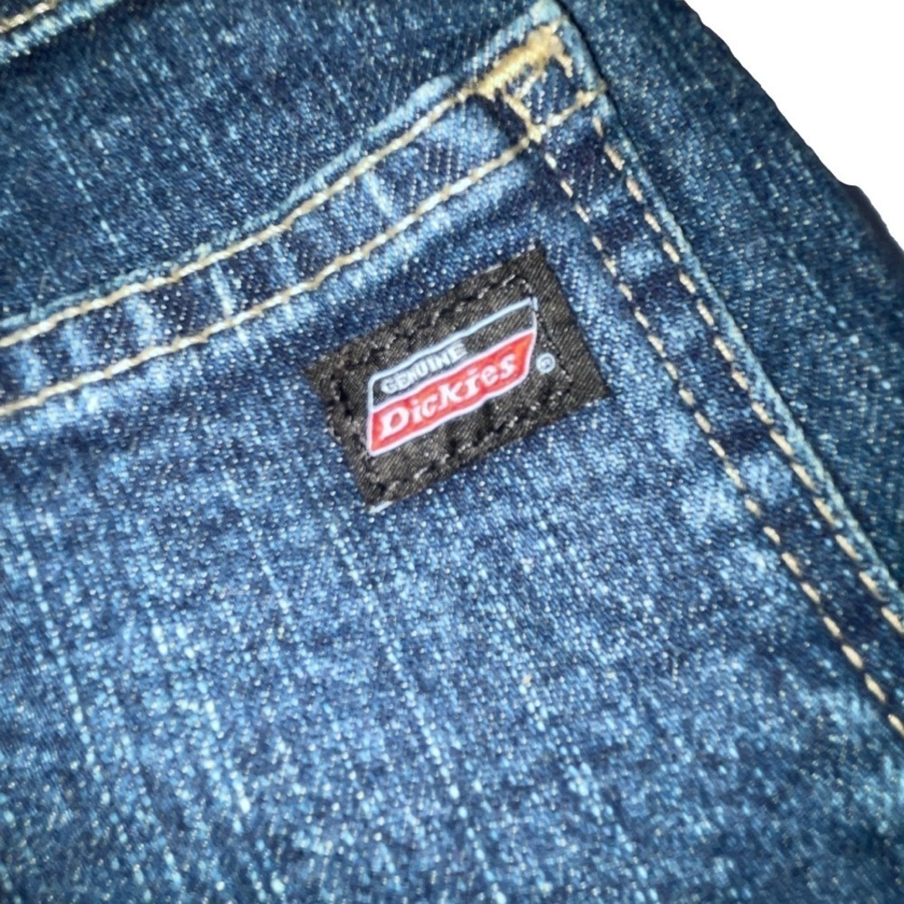 Preloved Dickies Midrise Dark/Med.Blue Carpenter/Cargo Style Jean 36/34 6 pocket - Picture 5 of 14